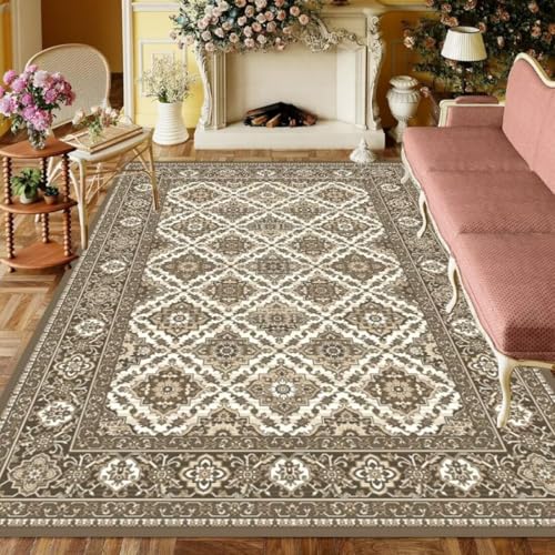 ROSURUG Jarapas Suelo Marrón Alfombra Pequeña 80X160CM El diseño Antideslizante y Resistente al Desgaste Mejora el Gusto del hogar Elegantes Accesorios Interiores