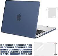 Vista 13 de MOSISO - Funda rígida de plástico con protector para teclado y pantalla, bolsa para MacBook Pro de 13 pulgadas M2 2025/2024/2023/2022-2016, A2338