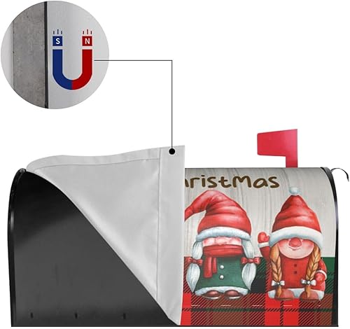 Miniatura 144 de Divertido gnomo de verano para conducir coche y girasol, cubierta magnética para buzón, patrón a cuadros, para decoración del hogar, jardín, 21 x 18