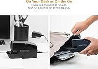 Vista 3 de Bostitch Office Portable Electric Stapler, 20 Sheets, AC or Battery Powered, Black (MDS20-BLK)