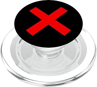 Funny Prohibited No Red Letter X Cancel Ban Banned PopSockets PopGrip for MagSafe