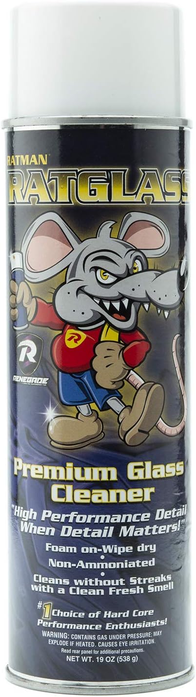 RATMAN Speed Glass Premium Glass Cleaner, Leaves Glass Streak Free and Smelling Fresh, 19 Oz Can, 12 Pack