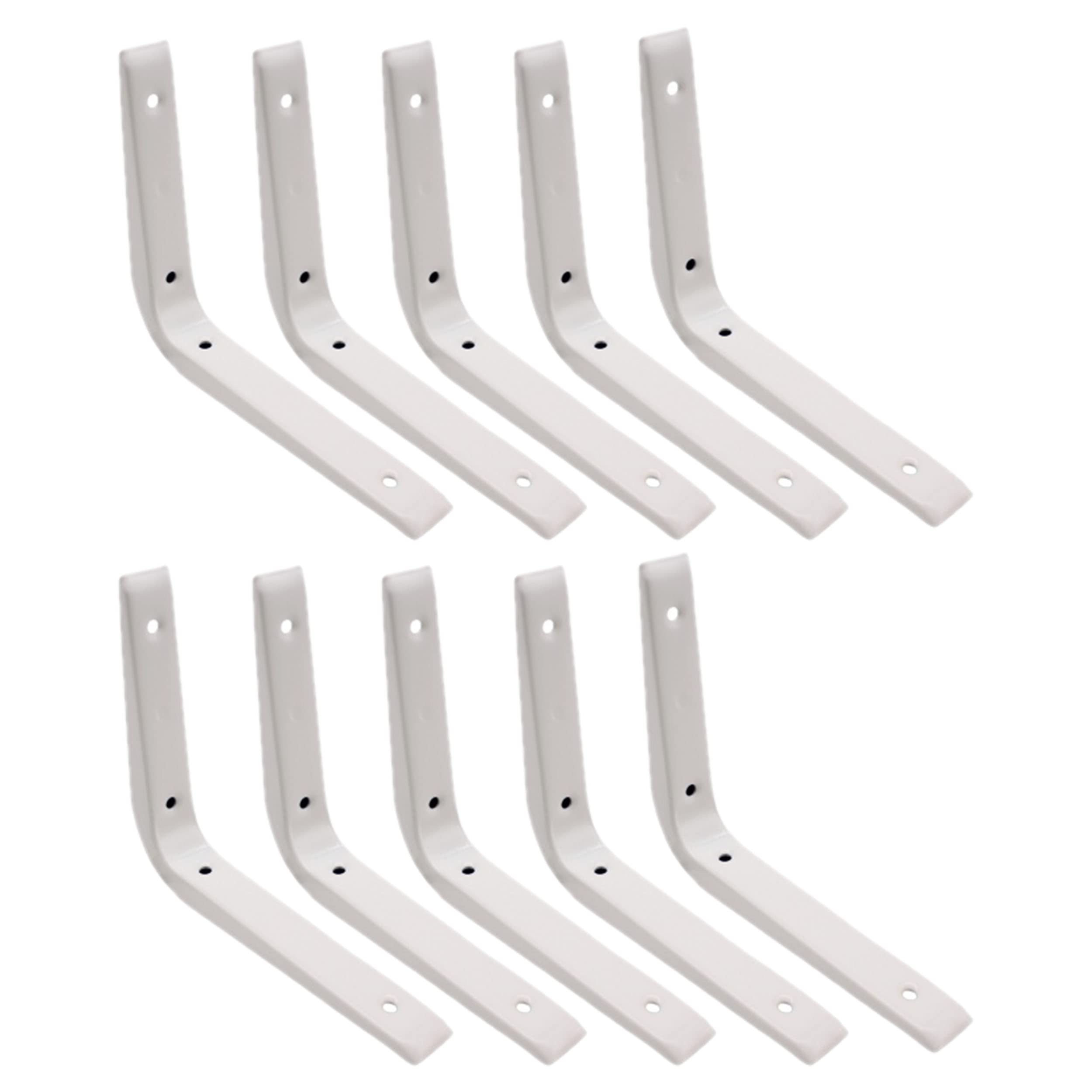 Strong Shelf Bracket Reinforced 150x125mm White Pack of 10 EAI Brand