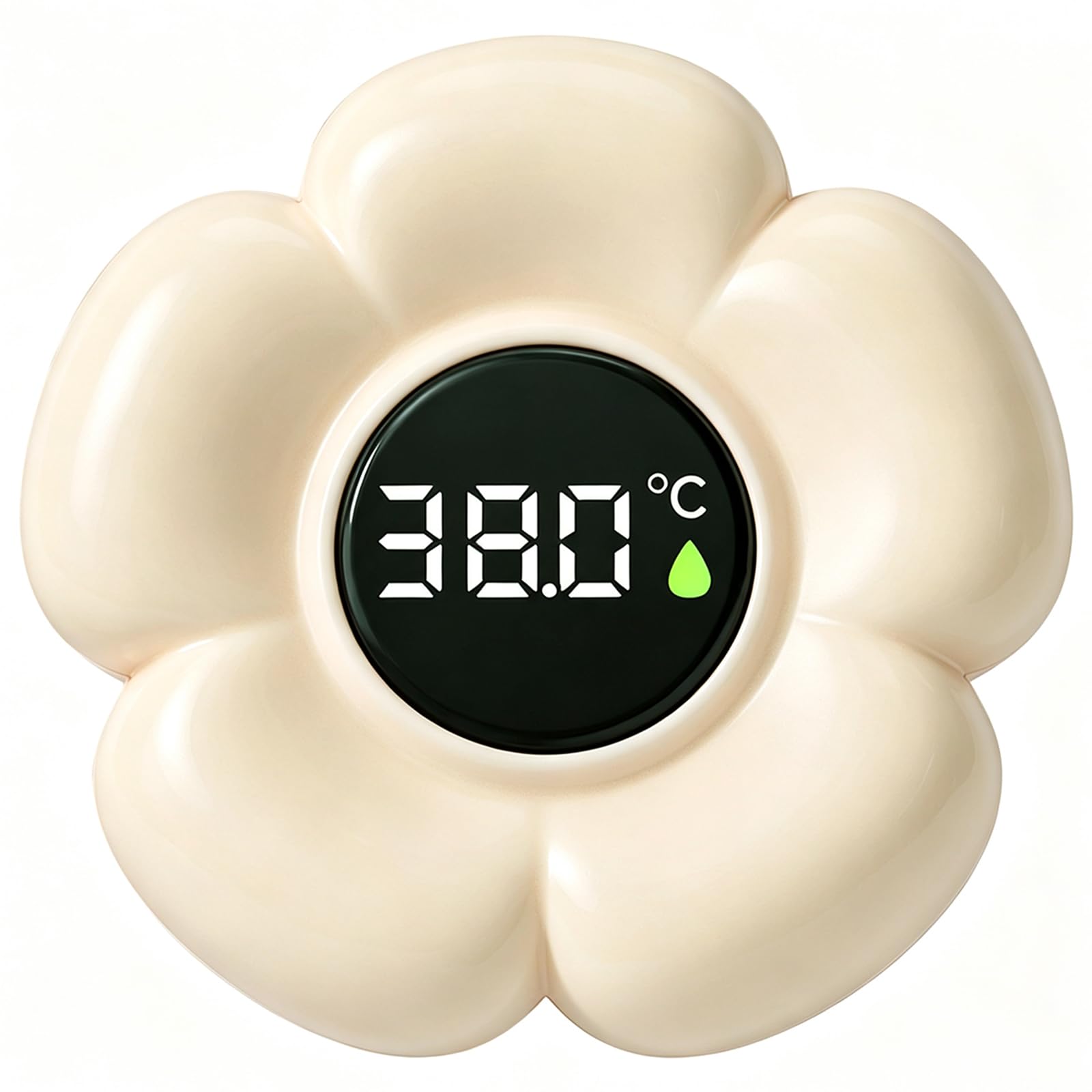 Flower Bath Thermometer, Water Thermometer with LED Display & Three-Color Indicator Light, Digital Baby Bath Thermometer, IPX7 Water Resistance Thermometer for Infant and Toddler