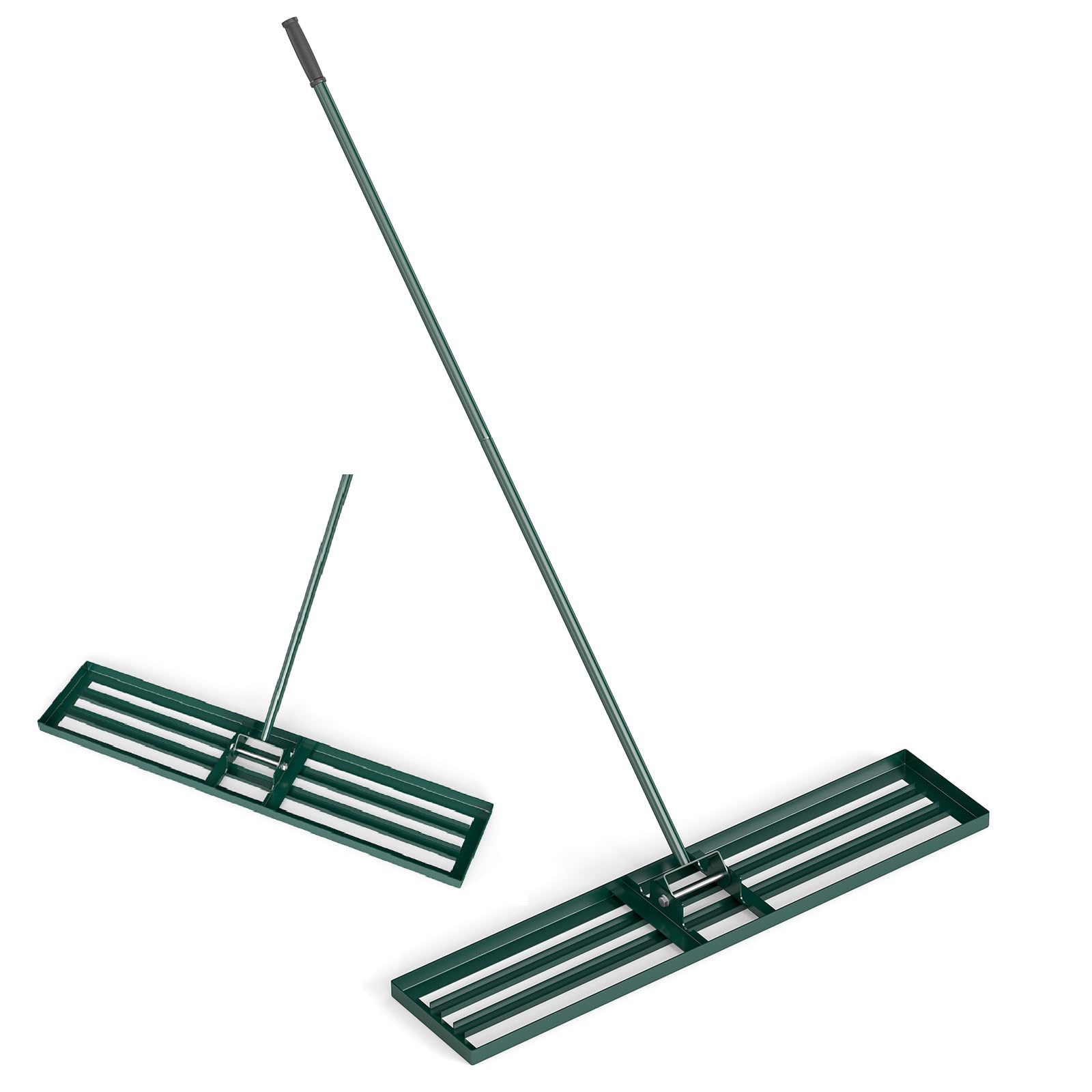 ” x 10” Grabie do wyrównywania trawnika, wytrzymałe metalowe narzędzie do wyrównywania trawnika z 77” ergonomicznym długim uchwytem, narzędzie do poziomowania trawnika, grabie do ogro