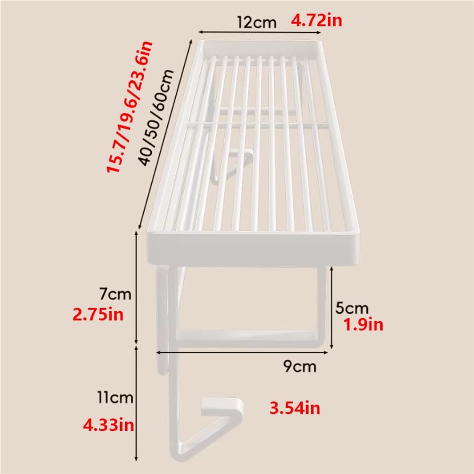 Heizkörperregal, staubdichte Abdeckung, Eisenlagerregal, schwere Belastung 30 kg, für Zuhause, Wohnzimmer, Schlafzimmer, Flur