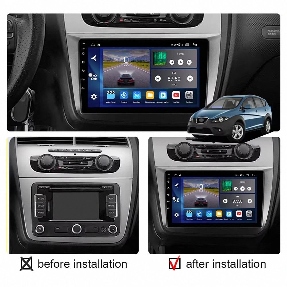 Autoradio Gps Navigazione Stereo 2 Din per Soueast DX3 2016 Wireless Carplay Android Auto Stereo Auto Bluetooth Ips con Pantalla Táctil con Gps, 8 Nucleo 6G+128G
