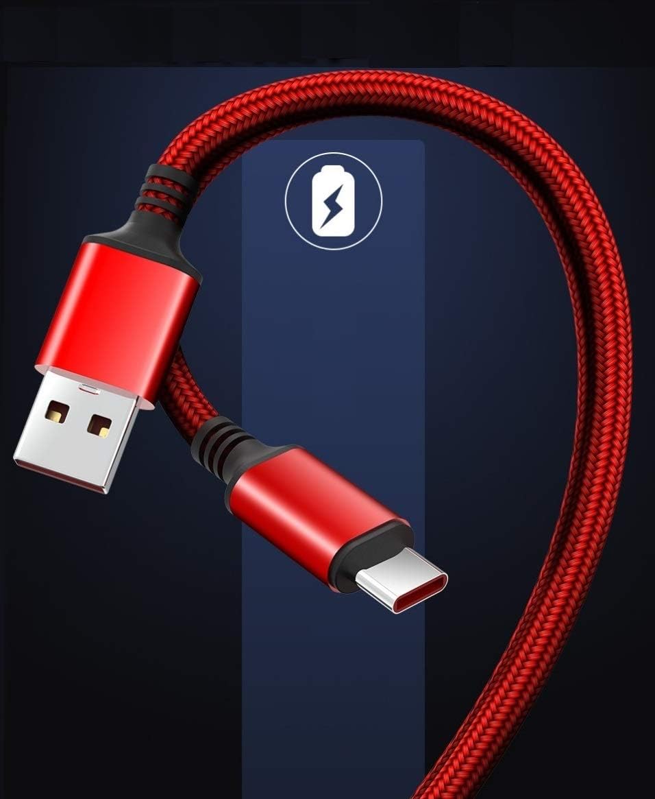 for OnePlus Cable Oneplus 8t/3t/5/5t/6/6t/7/7t/8 Pro Cable 6.6 Feet Data Cable Dash Warp Charge Cable for OnePlus 8 pro 8t Charging Cable for Samsung S24 S23 Ultra S23 FE S22 Plus (Red)