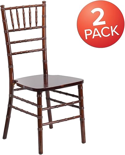 Miniatura 88 de Flash Furniture Silla Chiavari de madera plateada de la serie HERCULES