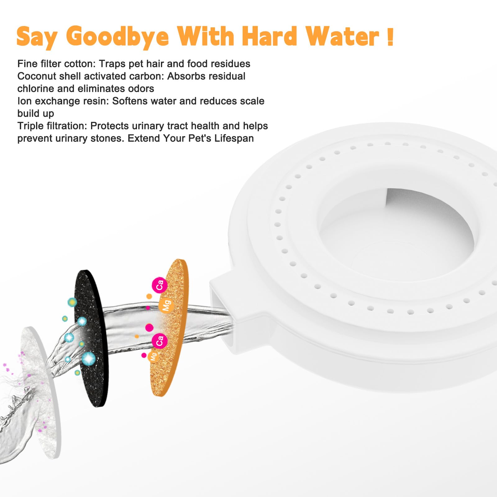 RIZZARI Regadera automática para Mascotas, 100% Libre de BPA, dispensador de Agua de Acero Inoxidable por Gravedad, comedero de Agua de Gran Capacidad para Gatos y Perros pequeños y medianos (8 L) | No necesita electricidad, limpieza de boca ancha, triple