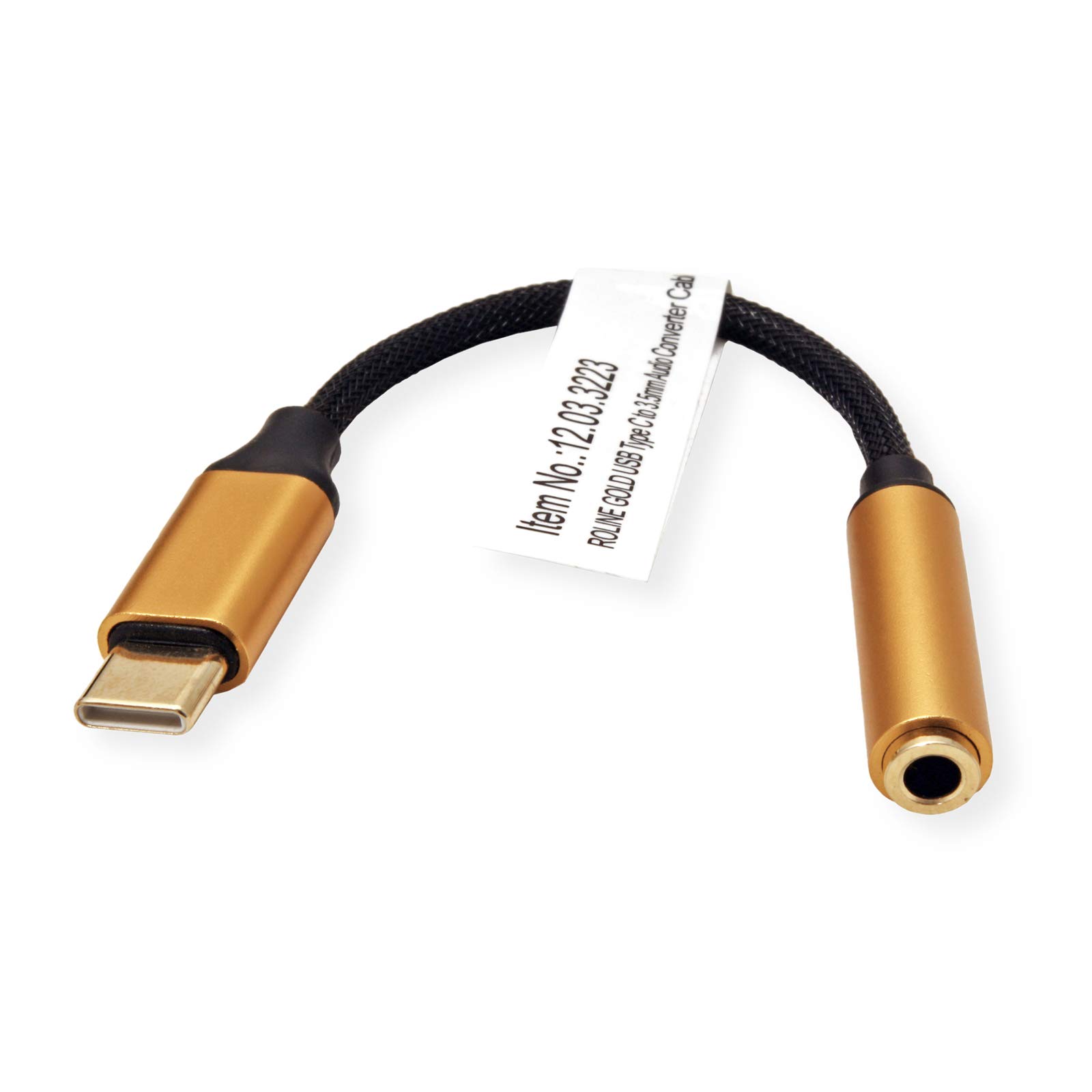 ROLINE GOLD - Adattatore USB tipo C, audio da 3,5 mm, ST/BU, 0,13 m