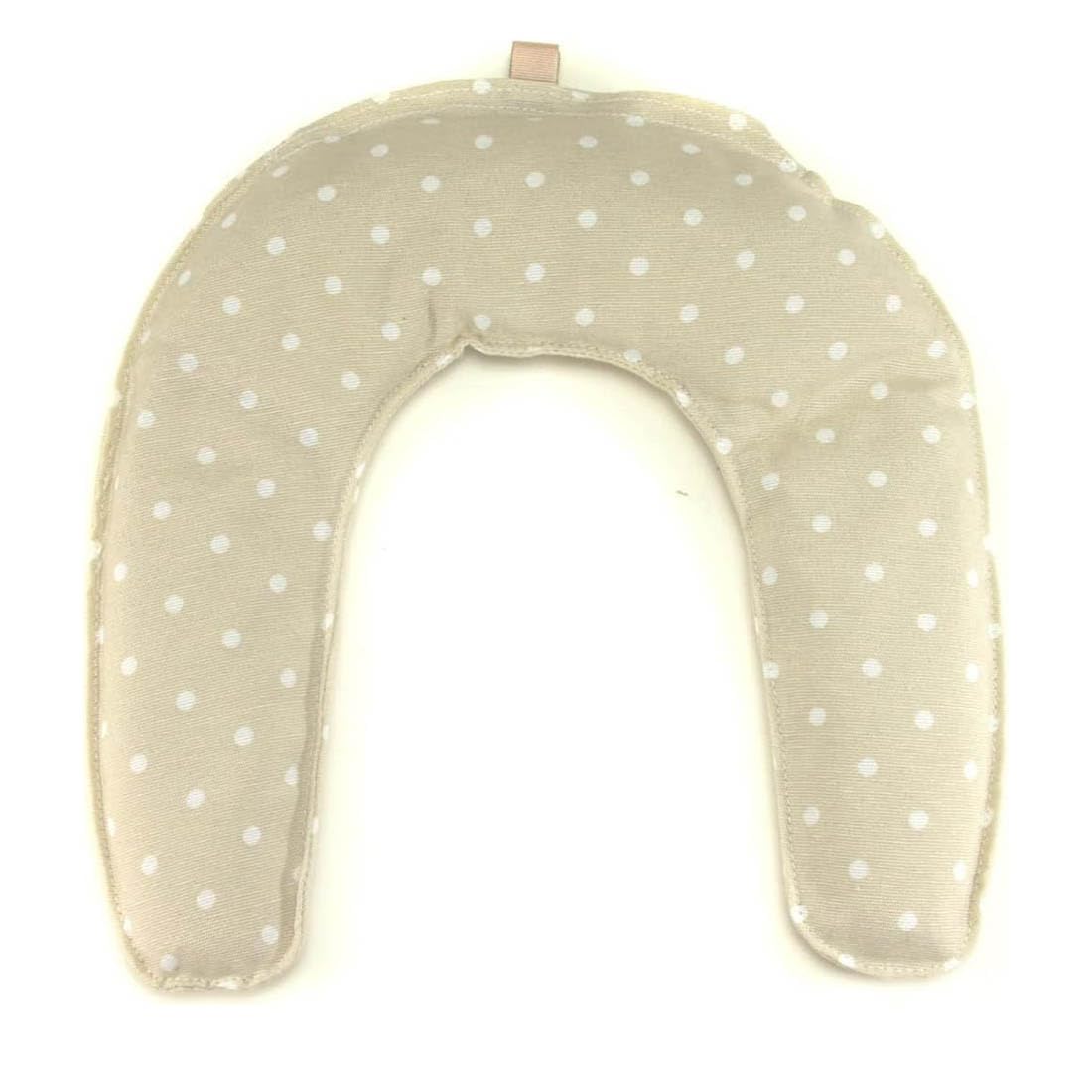 Saco Térmico de Semillas Cervical para cuello y hombros calor seco para Microondas ayuda a aliviar dolores con Funda Lavable (Topos)
