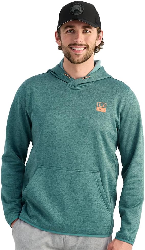 HUK mens Coldfront+ Pullover Hoodie, Performance Fishing Hoodie for Men HUK mens Coldfront+ Pullover Hoodie, Performance Fishing Hoodie for Men