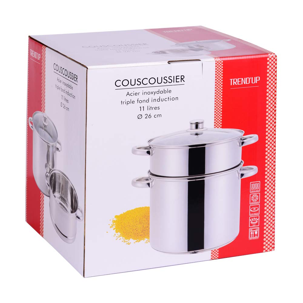 Trend'up - Couscoussier inox 26 cm 11 litres