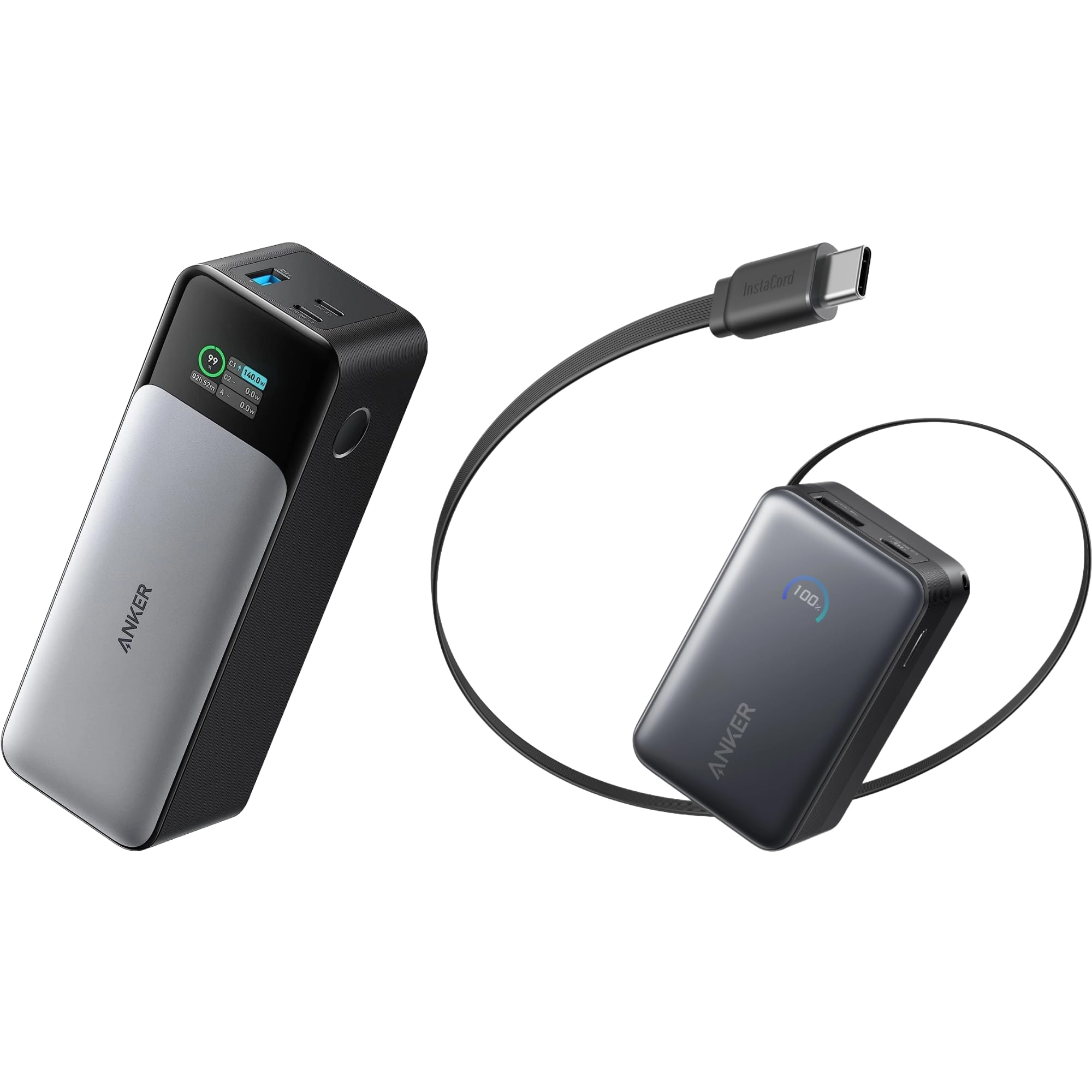 Anker Nano Power Bank 10 000mAh 737 Power Bank 24 000mAh Bundle