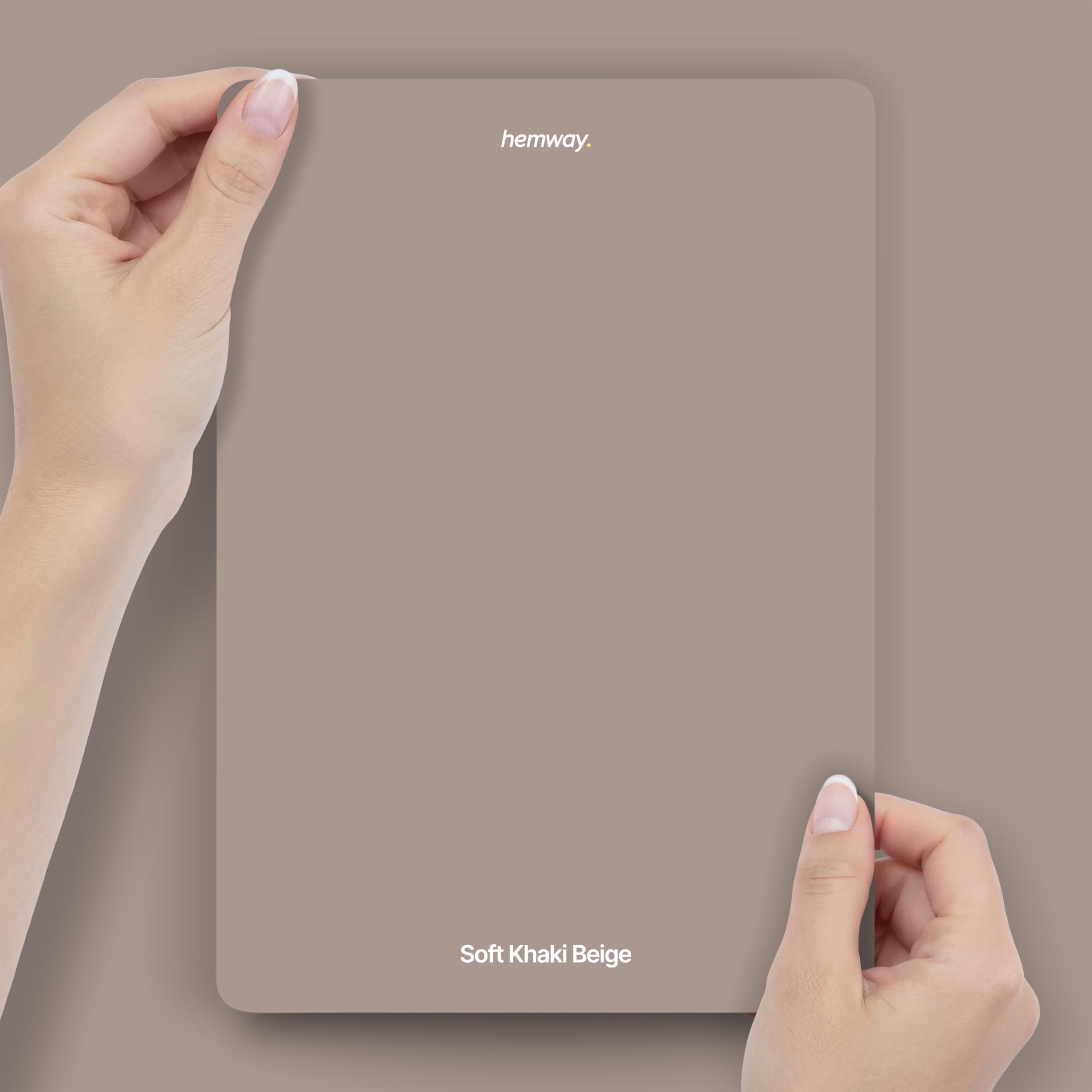 Hemway Soft Khaki Beige Peel & Stick Sample Chalk Paint | A5 Accurate Colour Swatch, Mess-Free Alternative to Paint Tester Pots, Easy To Use, Eco-friendly, for Interior Furniture & Walls