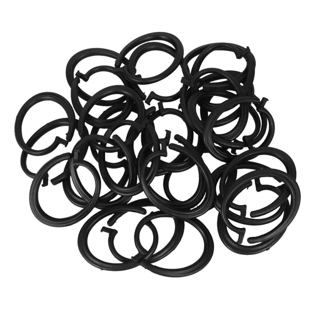 Ganchos de cortina de plástico negro para cenadores toldos y sistemas de riel interior
