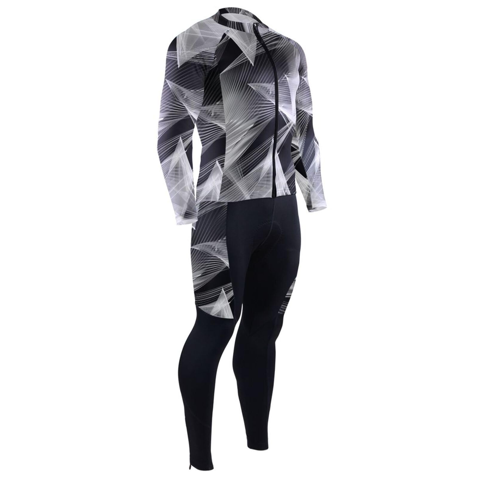 Herren Radtrikot mit Taschen, Windbreaker, Trägerhose, 3D-gepolstert