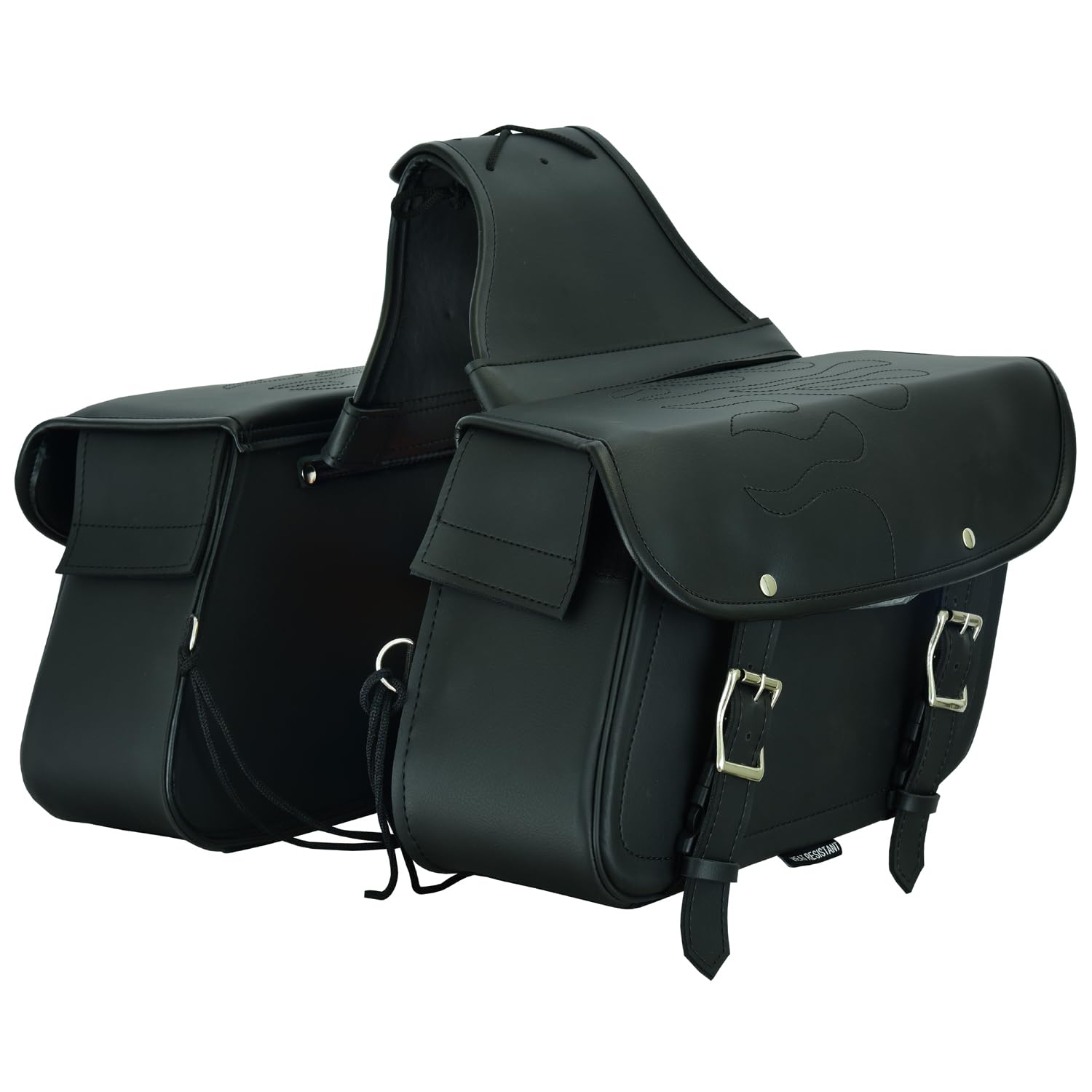 Bolsa de sillín de Motocicleta de Cuero PU Equipo de Motocicleta Organizador de Almacenamiento Paquete de Asiento Caja de Herramientas de Almacenamiento Impermeable (Negra)