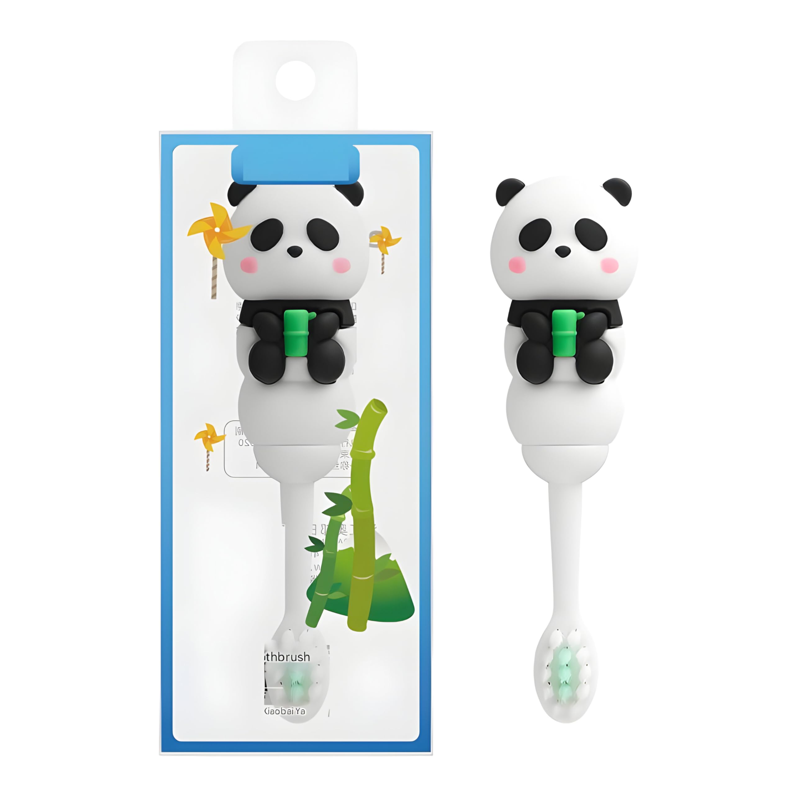 Cartoon Panda Baby Toothbrush for Kids, Soft Cleaning Tips Gentle Oral Care Brush for Toddlers & Children – Pack of 1 – Color May Vary-image-9