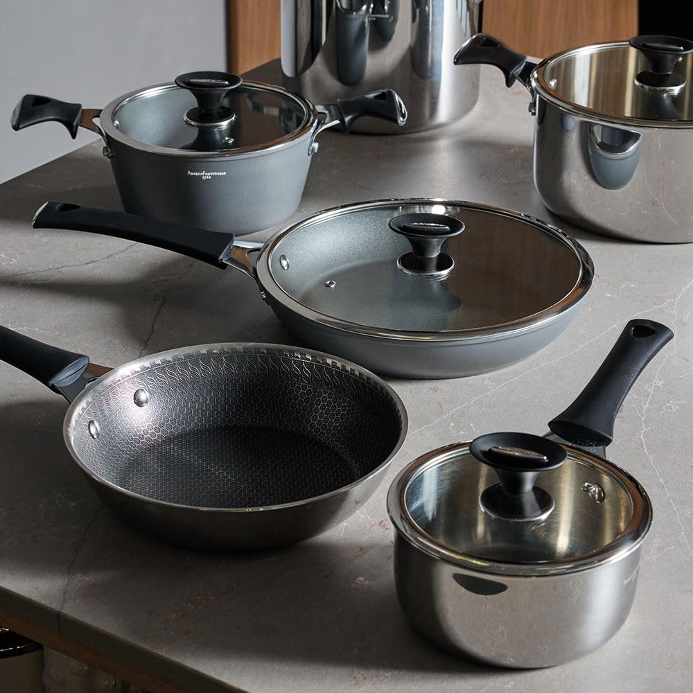 Padella 1 Manico 20 Cm AF Steel Acciaio Inox linea Luxury Design