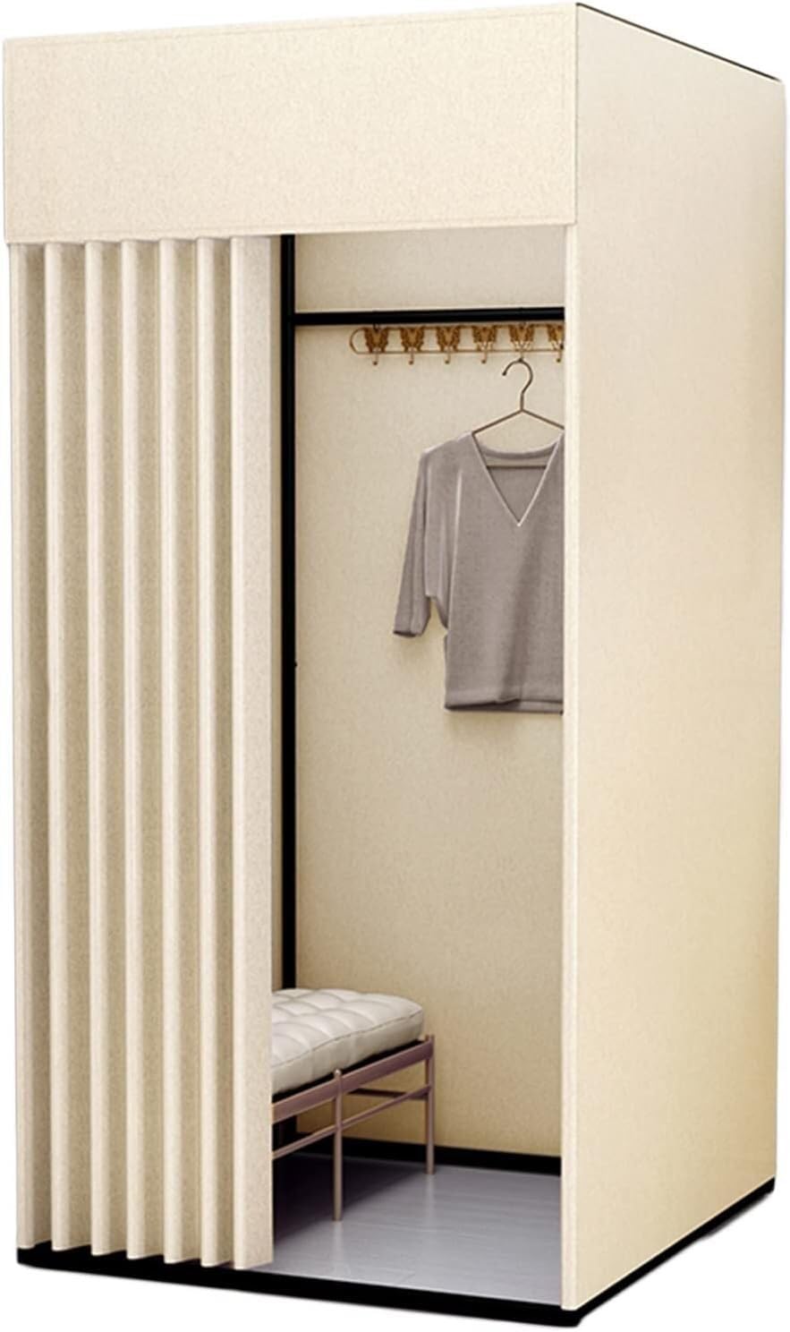 Cabine d'essayage au sol avec rideaux occultants pour boutique et bureau