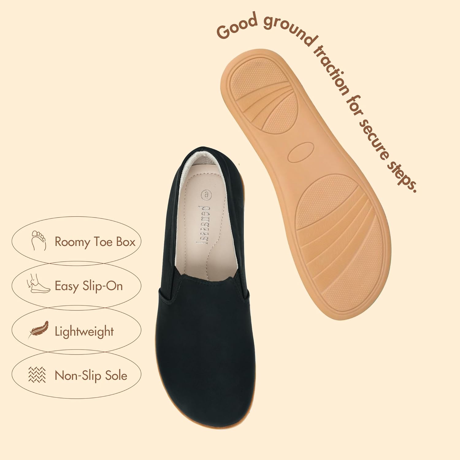 Women Barefoot Dress Shoes Comfortable Walking Loafers - Image 4