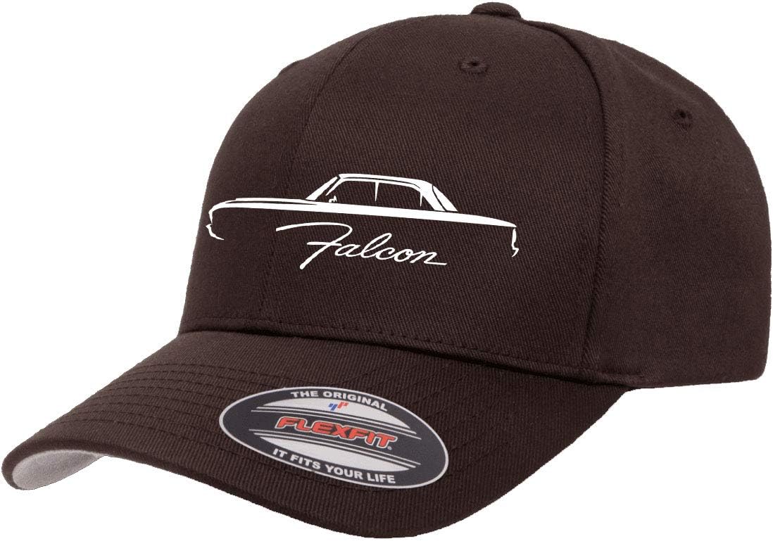 1960-64 Ford Falcon Hardtop Outline Design Athletic Baseball Fitted Hat Cap
