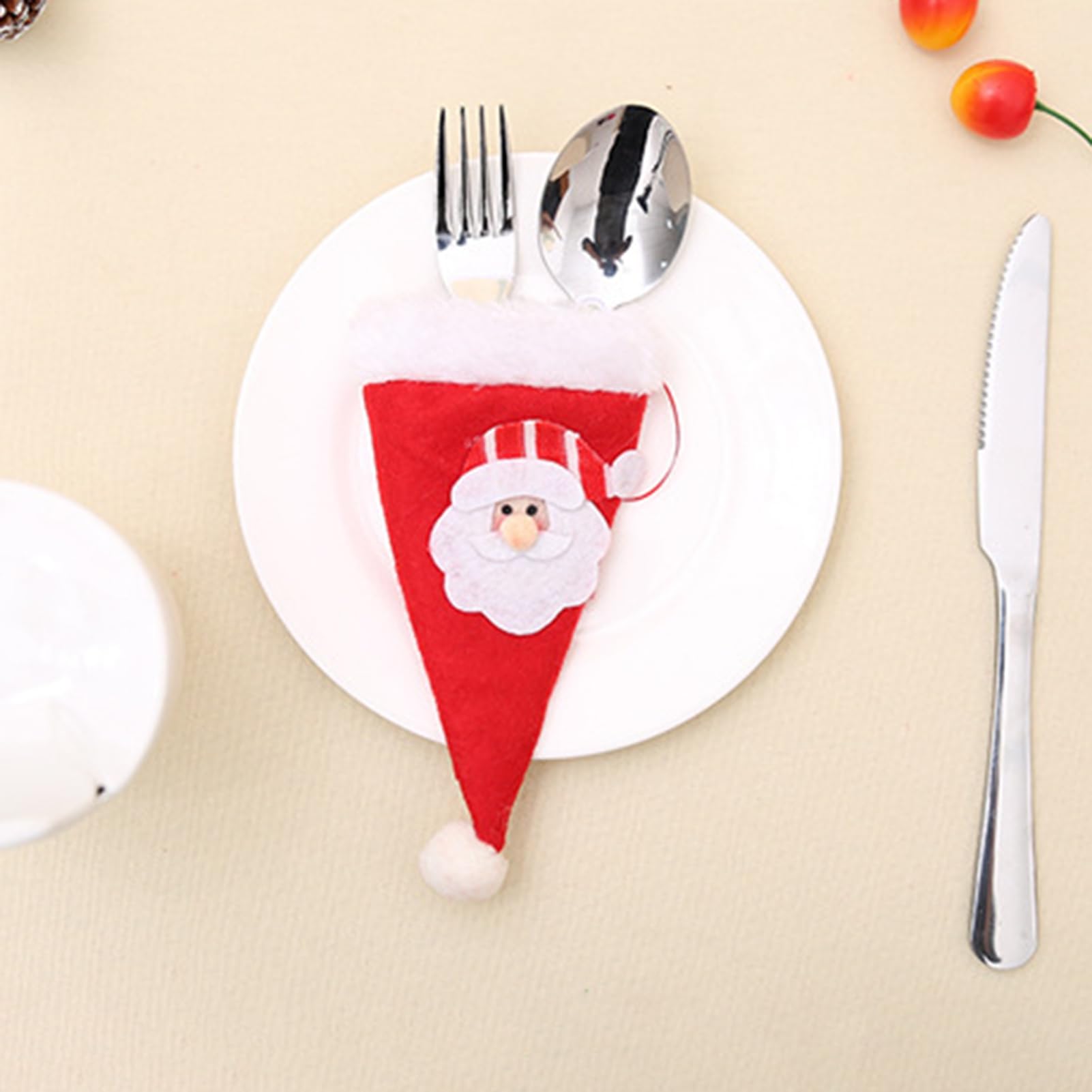 50 pezzi Mini cappello da Babbo Natale Cappello da lecca lecca