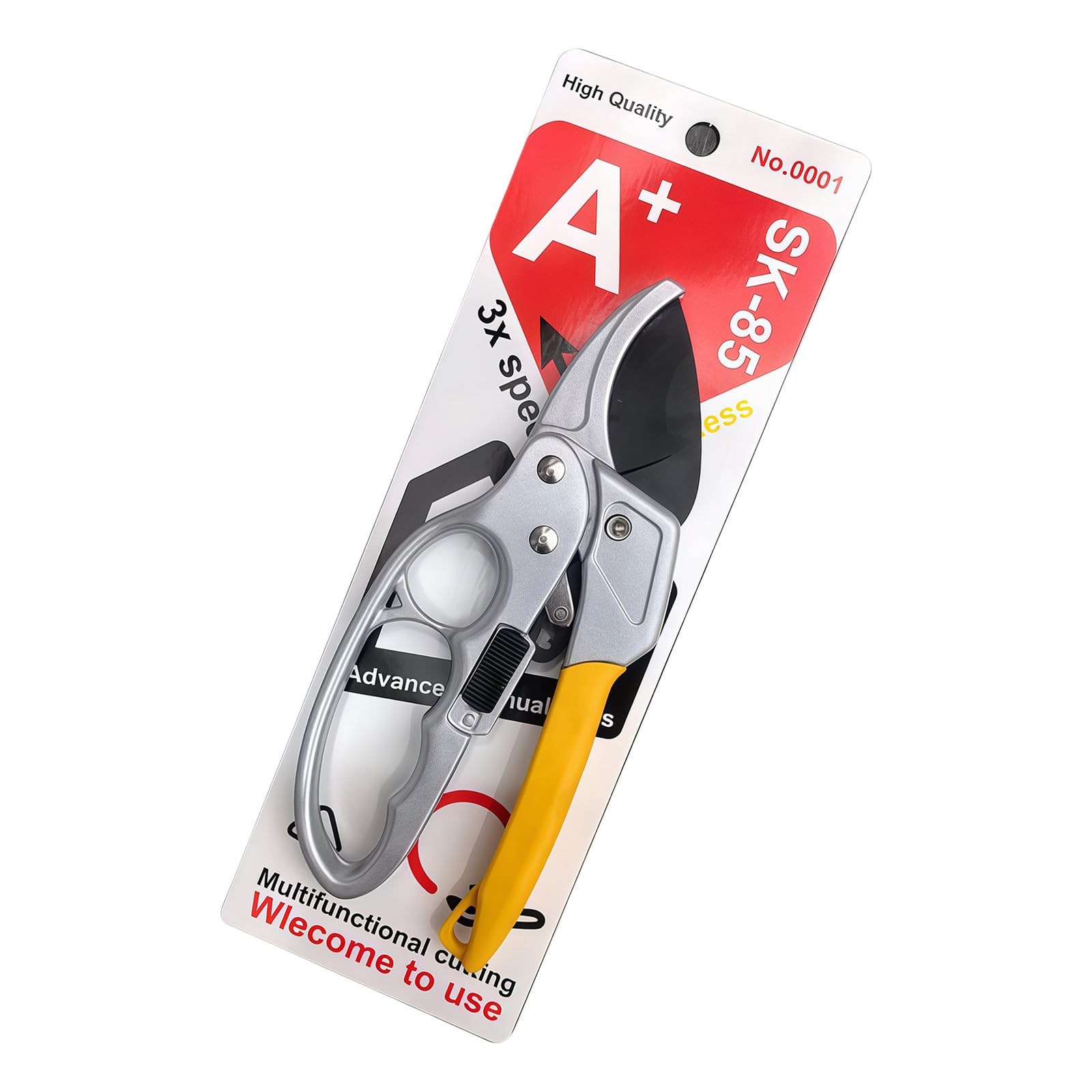 Kaccde Yellow Premium Stainless Steel Pruning Scissors Shears With Design For Horticultural Smooth Cutting Of Thick Branches Heavy Duty Branch Cutter