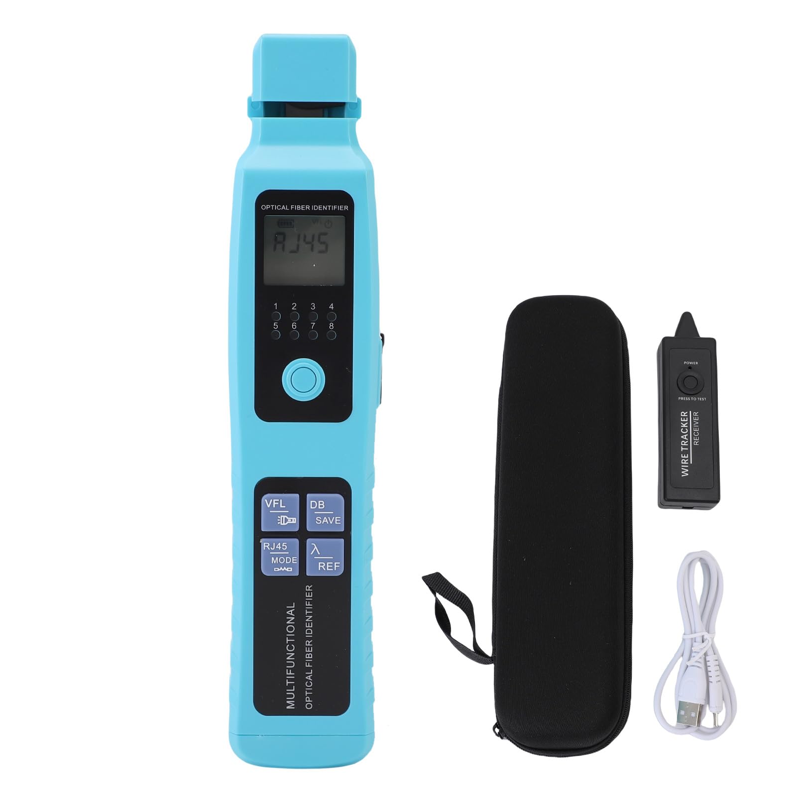 Optical Fiber Identifier, 850-1650nm Handheld Glasfasertester Netzwerktester Kabeltester, Wellenlänge 850–1650 nm, FTTH-Tester Leitungsfinder für Glasfaseridentifizierung
