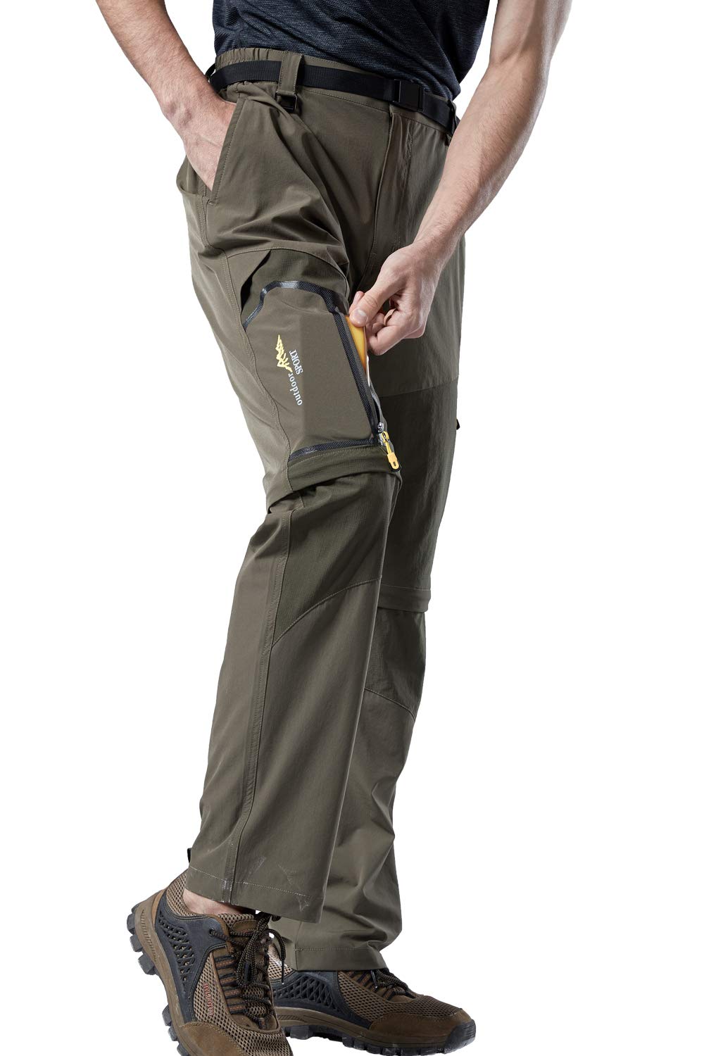 Hommes 2 in 1 Camping Léger Élastique Grande Taille Randonnée Tourisme Résistant à l'eau Respirable Amovible Pantalon