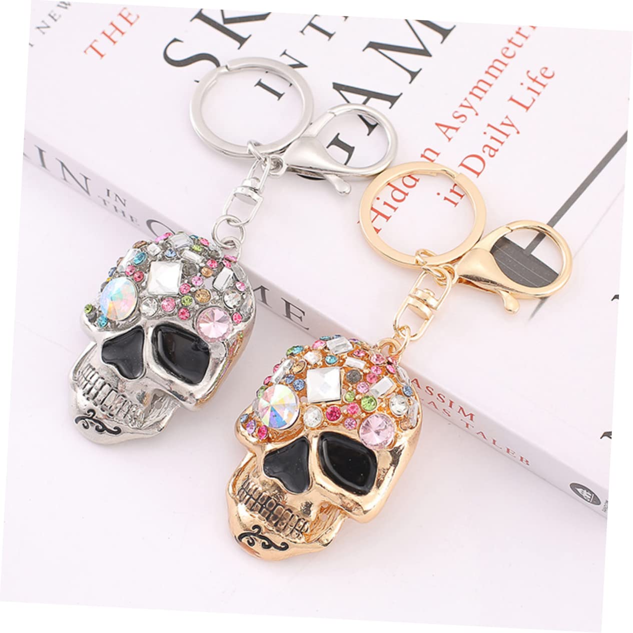 Portachiavi Cavolo Ornamento Portachiavi Teschio Portafoglio Semplice Kit Borse Sacchetti Ciondolo Portachiavi Teschio Portachiavi Con Strass Intarsiato Cristallo