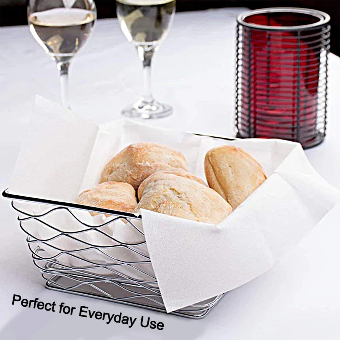 Linen Feel Disposable Guest Hand Towels - Luxury Single Use Dinner Napkins - Dual Purpose, Soft, Absorbent & Lint Free - Ideal For Bathroom, Kitchen, Dining Table, Parties, Weddings & Events (200 Ct)