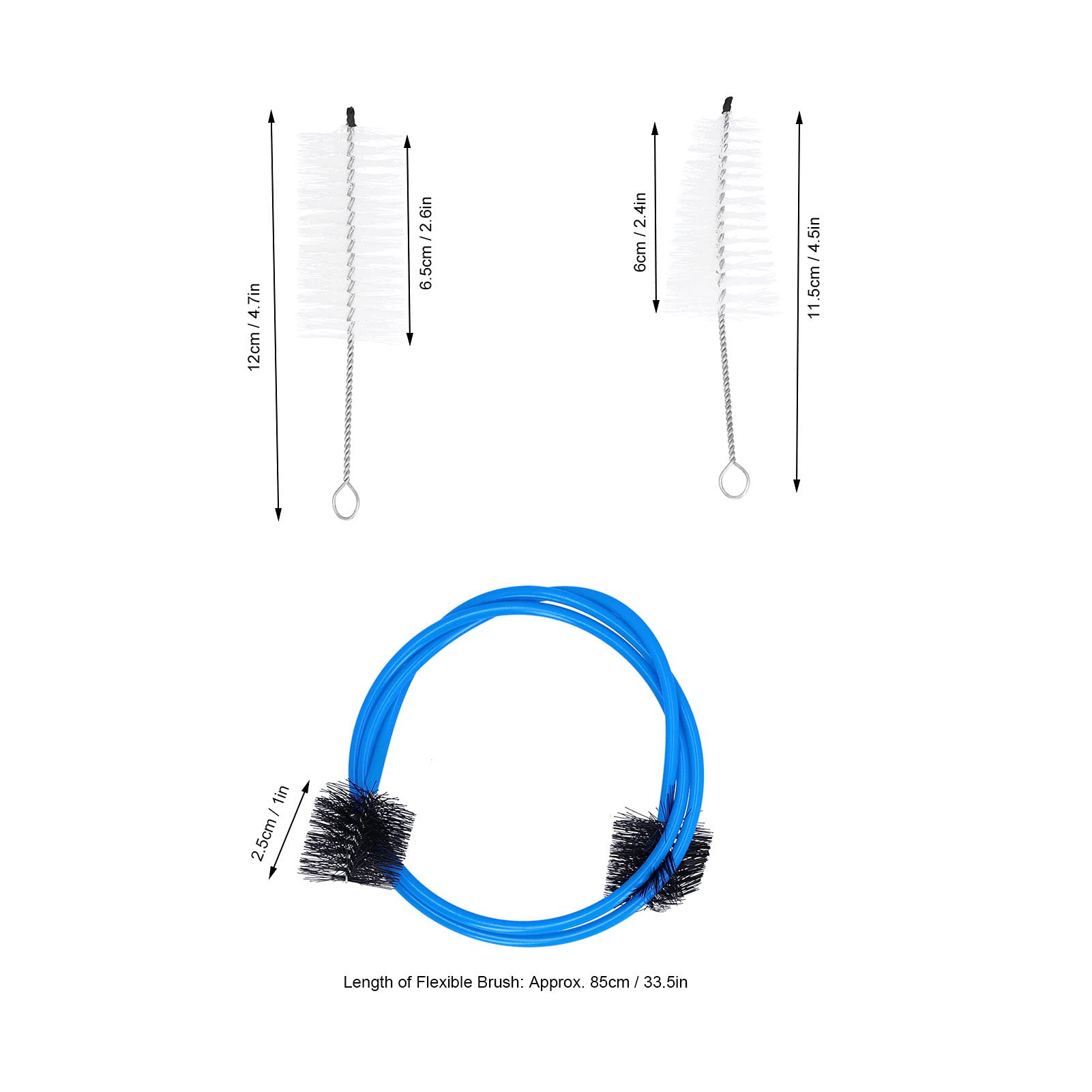 Kit De Nettoyage Pour Trompette BESPORTBLE - Brosse Flexible, Tige Et Chiffon Pour Instruments à Vent