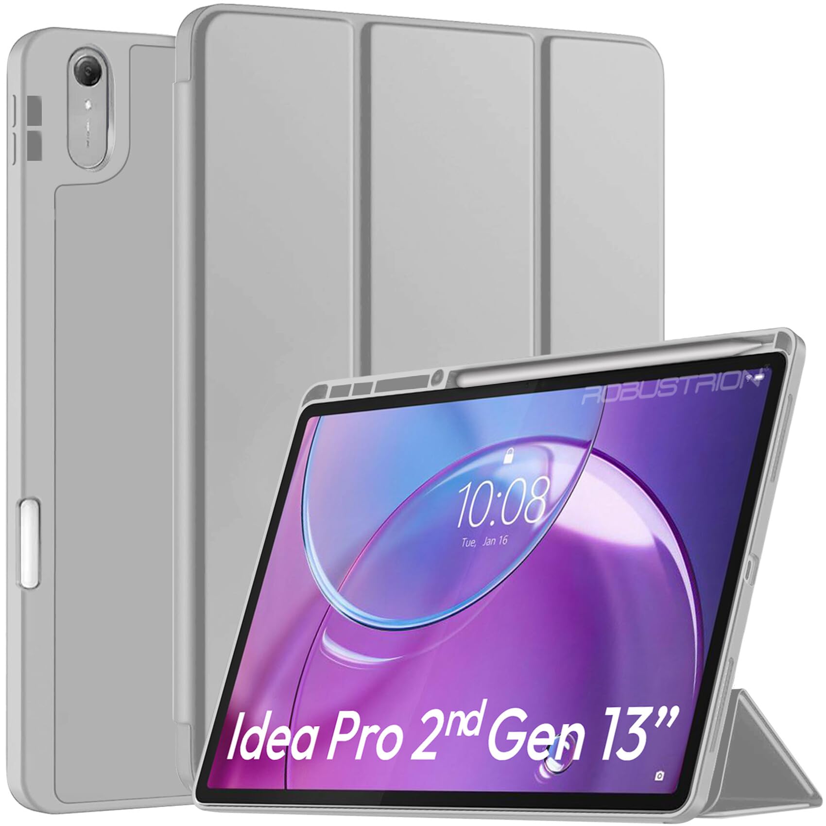 Robustrion Case for Lenovo Idea Tab Pro 2nd Gen 13 inch Cover Case with [Pencil Holder] [Soft Flexible Case] for Lenovo Idea Tab Pro Gen 2 Cover Case 13 inch [Auto Sleep Wake Support] - Lavender — Amazon image 19