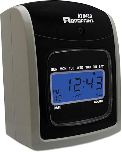 Miniatura 3 de Acroprint ATR480 Totalizing Time Clock Machine Registrador automático de asistencia de empleados para pequeñas empresas, incluye tarjetas y cinta