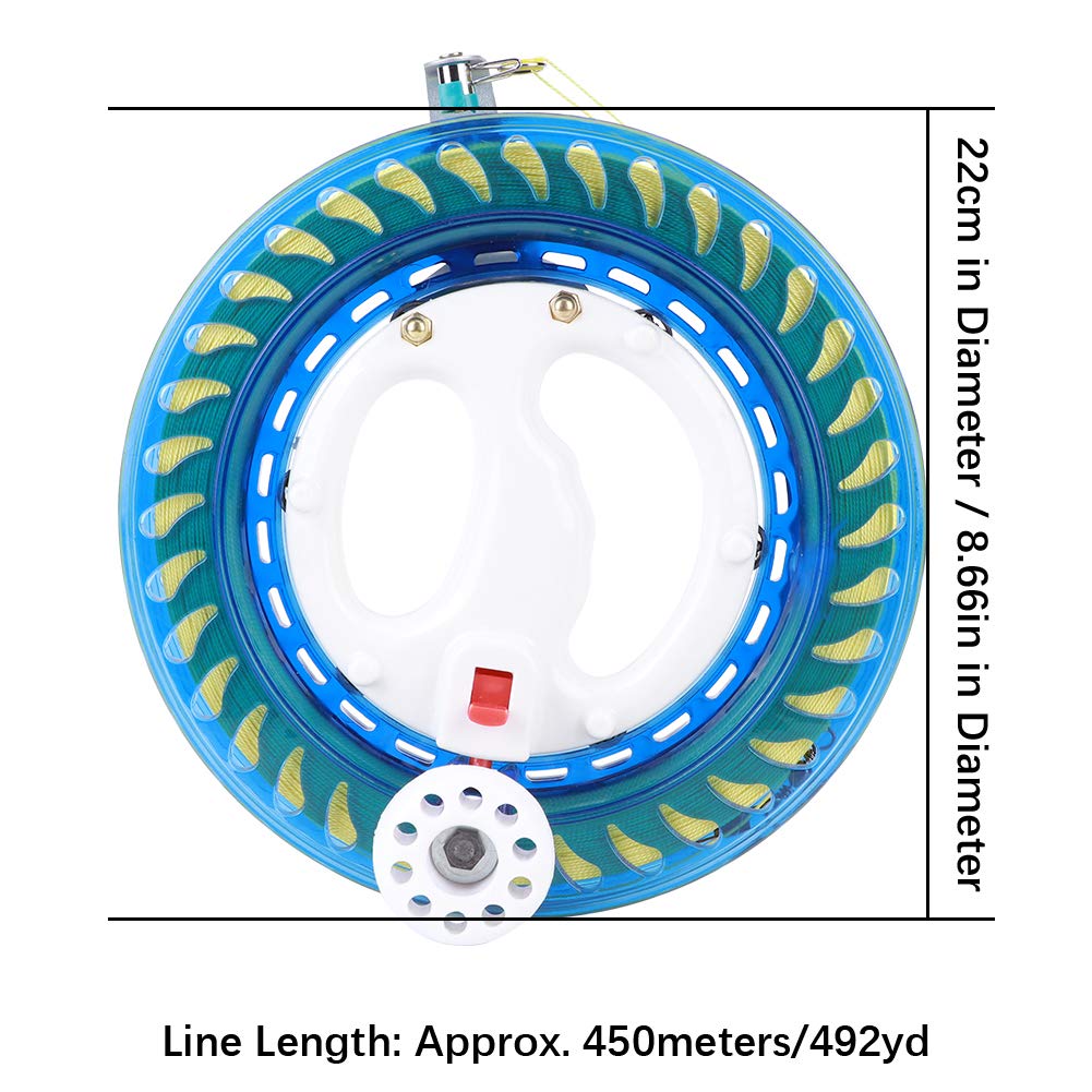 Moulinet de pêche en eau salée ABS MAGT 450 m résistant à la corrosion Enrouleur de ligne de cerf-volant (bleu)