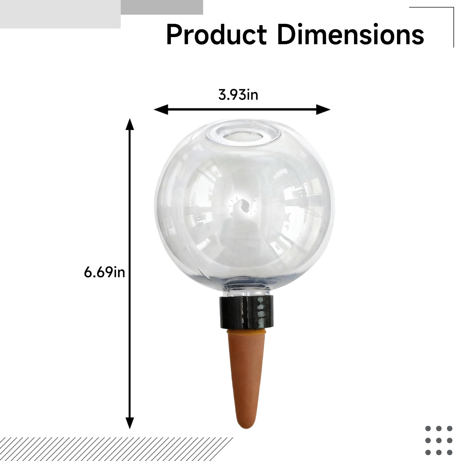 Lot de 4 boules d'arrosage pour plantes, irrigation goutte à goutte automatique 500 ml, insert d'arrosage autonome à libération lente, pour plantes d'intérieur et d'extérieur, aide arrosage en voyage