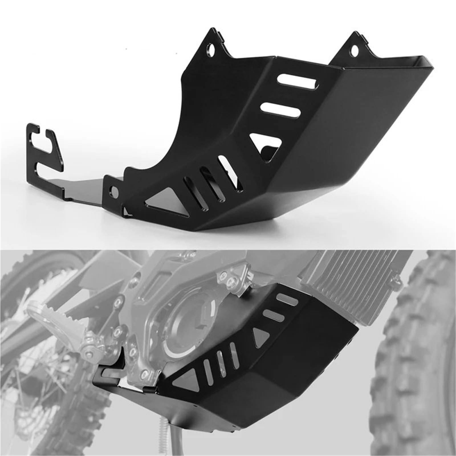 Motociclette protezioni motore Adatto per piastra di protezione del telaio del motore in alluminio Surron Light Bee X Adatto per SUR-RON Light Bee S L1E Segway X160 X260 Dirt Bike Piastra Paramotore M