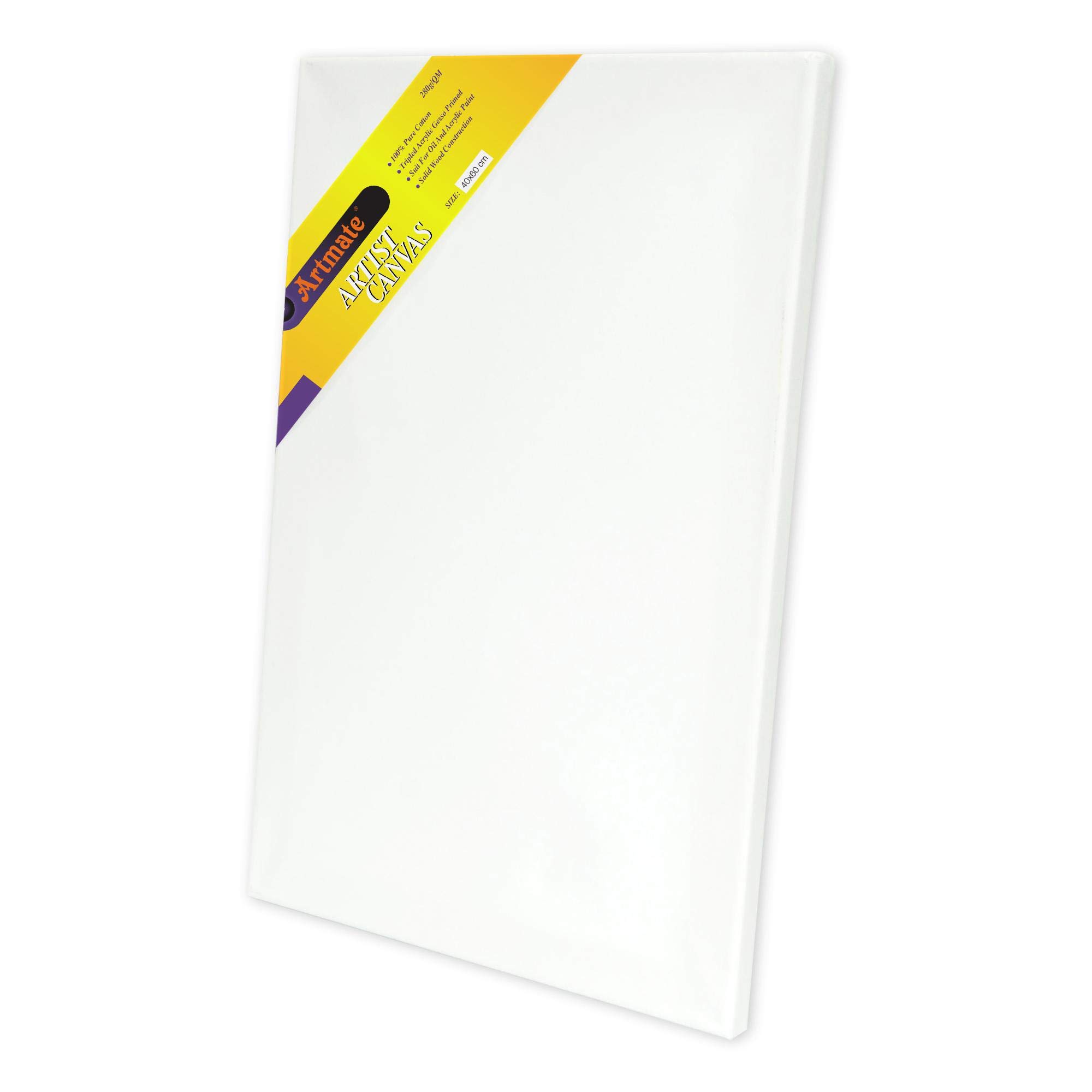 Artmate Back Stapled Stretched Canvases (280 GSM), 40x60cm - JIGNE09-4060
