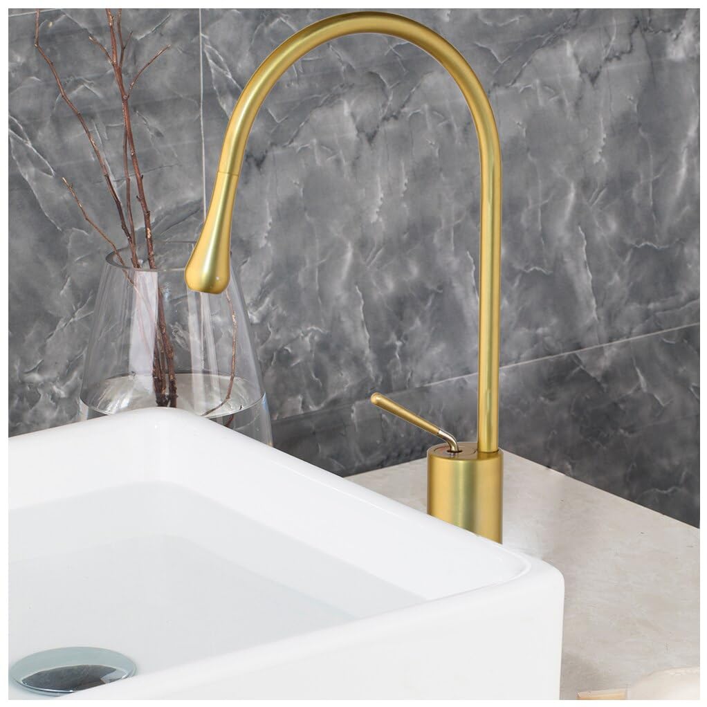 Mitigeur or rotatif 360 pour lavabo et évier de cuisine ou salle de bain