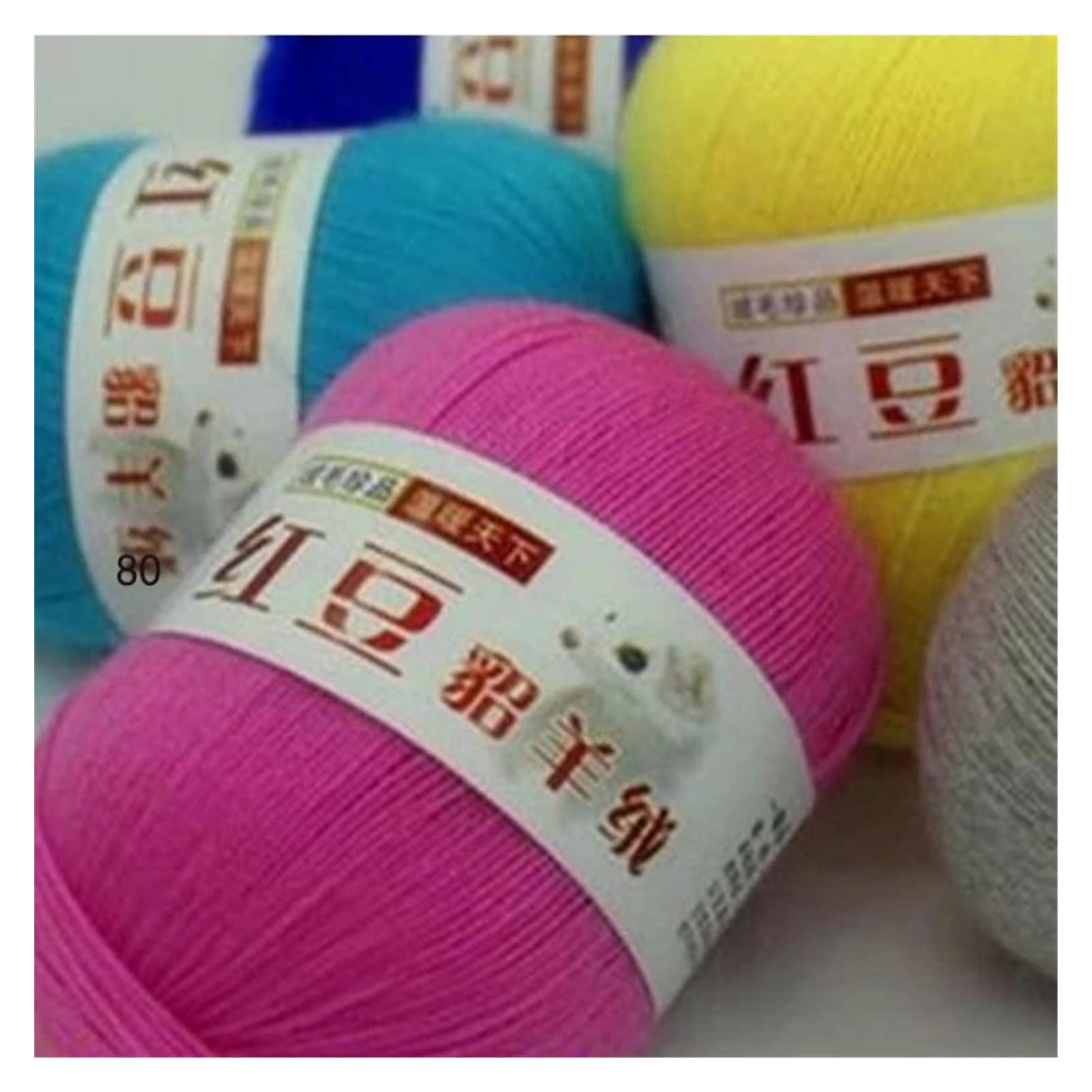 500 g de Hilado de Lana de visón de la Mano de 500 g for Tejer Anti-Pilling Cableado de Terciopelo Suave Suave Tejido de Punto de Hilados Compañero Ovillos Lanas (Color : 05)