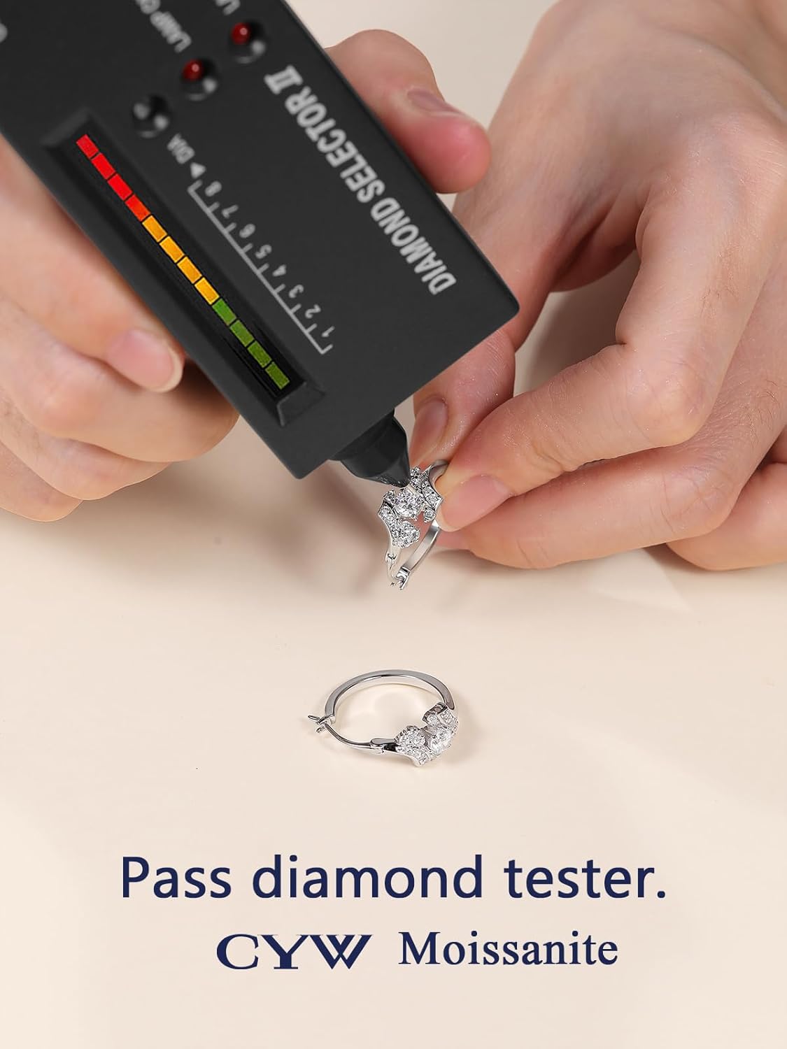 Color-D VVS1 Clarity Moissanite Sparkle Luxury Hoop Earrings for Women, Solid 925 Sterling Silver Rhodium Finish, 20mm, Birthday Anniversary Valentines Christmas Ideal Gift