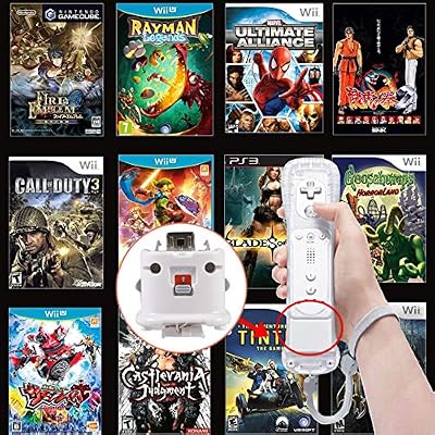 Aokin for Wii Motion Plus Adapter, Sensor Accelerator for Nintendo Wii Remote Controller, 2 Pcs, White