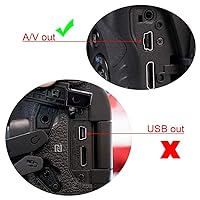 Vista 4 de Cable mini USB a 3 RCA de repuesto para AVC-DC400ST EOS 7D, 60D, 60Da, 70D, 100D, 550D, 600D, 650D, 700D y EOS Rebel SL1, T2i, T3i, T4i, cámara