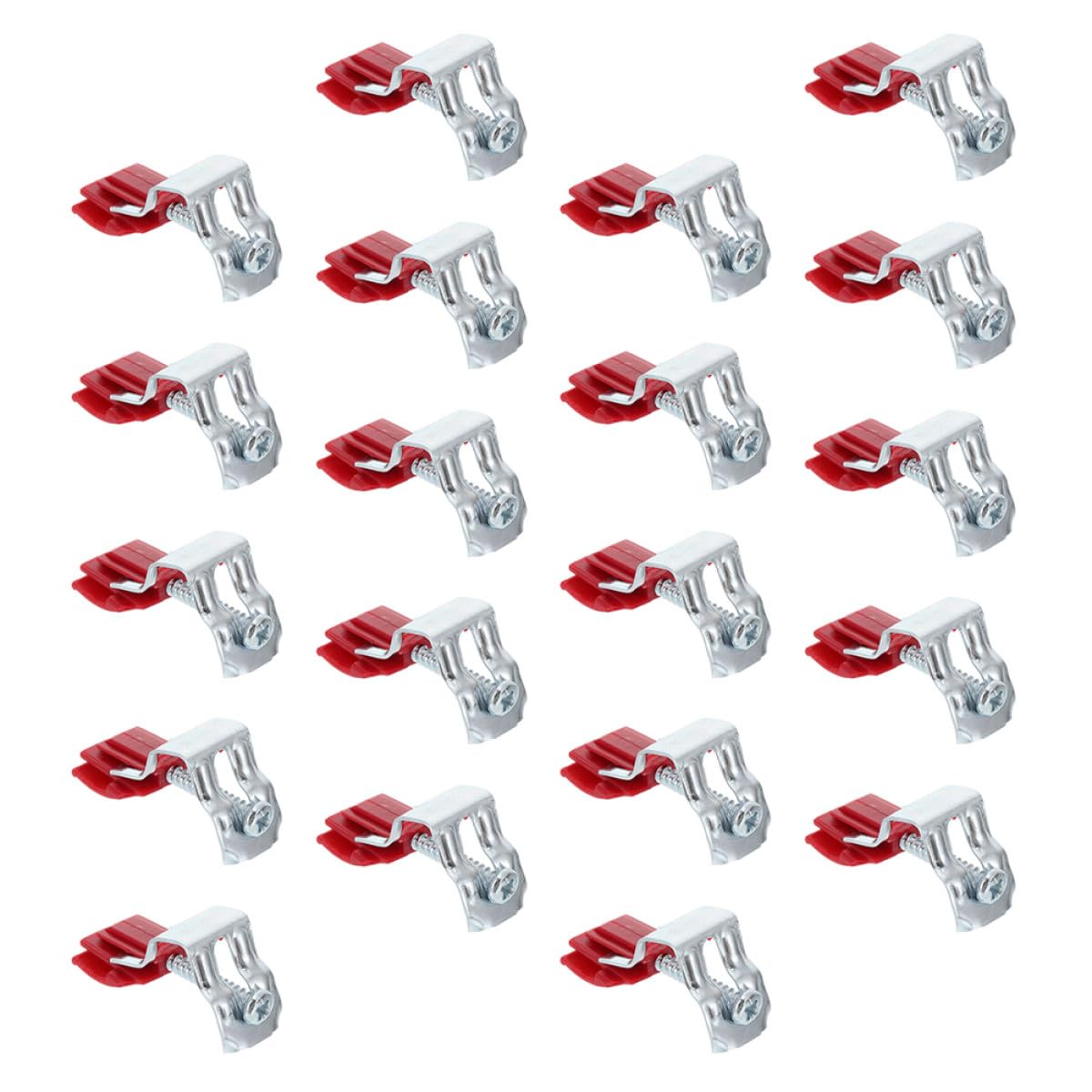 Clips de fixation évier cuisine lot de 20 crochets en acier et plastique
