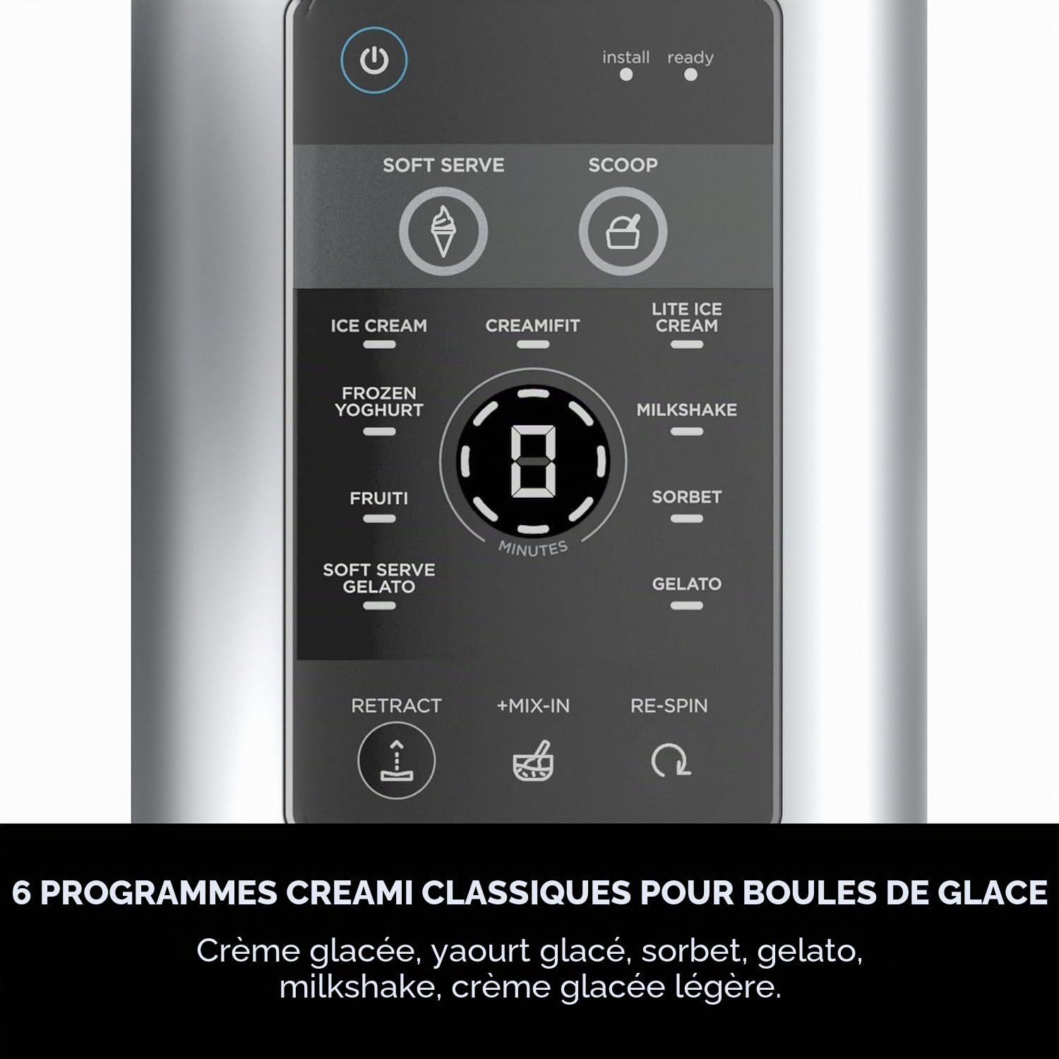 Ninja CREAMi NC701UK Swirl Machine à crème glacée avec 2 bacs 13 fonctions pour faire de la crème glacée, du gelato, du sorbet, des milkshakes et plus encore, option de mélange, argent platine