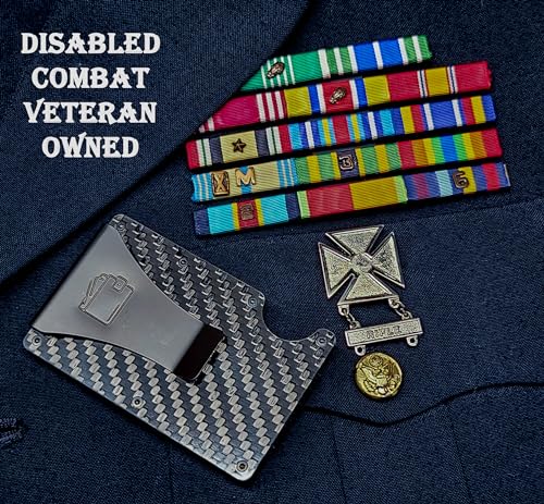 Carbon Fiber RFID Blocking Wallet | Minimalist Wallet for Men with Money Clip and Credit Card Holder | Slim Metal Wallet for Men | Scratch-Resistant Mens Carbon Fiber Wallet2