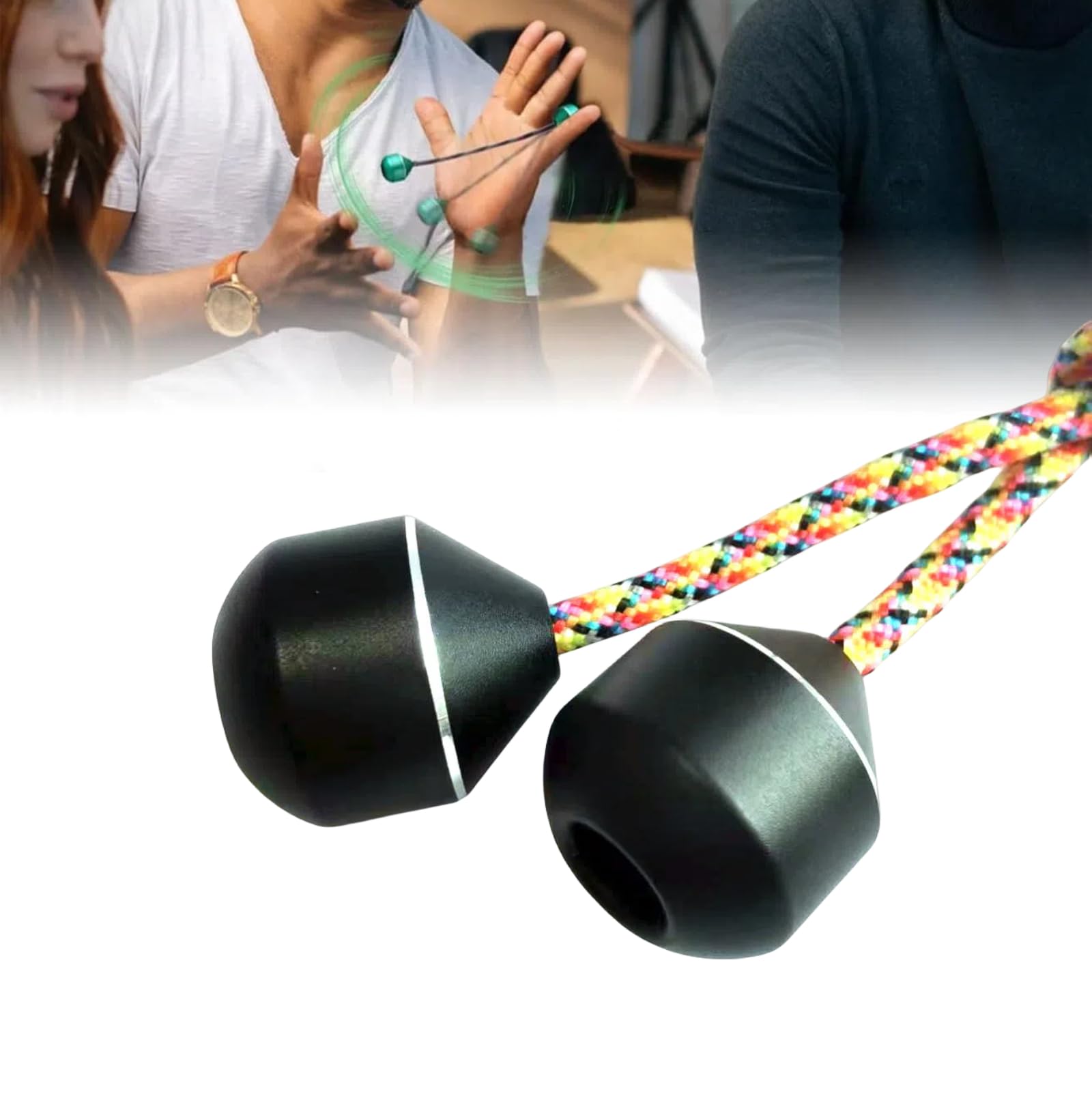 Finger Toys for Practicing Finger Dexterity, Fun Fidget Toy,Cool Toys Color Begleri, Finger Yo-Yo Stress Relieving Toys,Worry Beads for Men Women Teens (Black)